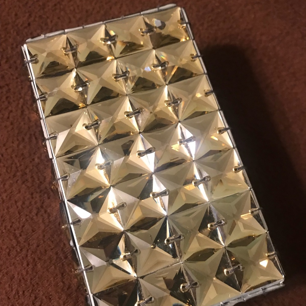BCBG METALLIC CRYSTAL PURSE